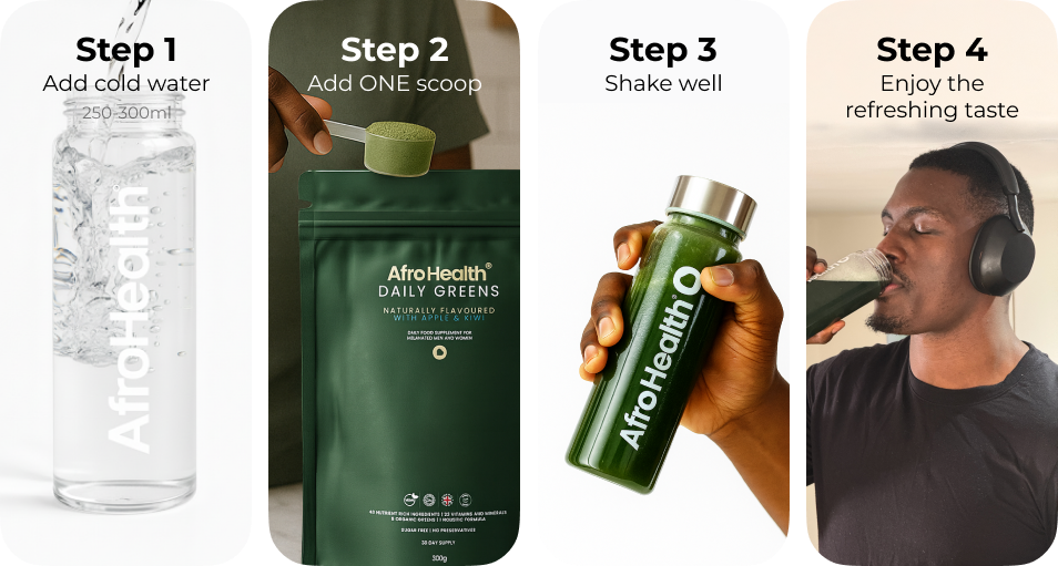 Afro Health® Daily Greens & Bottle - Subscribe and save
